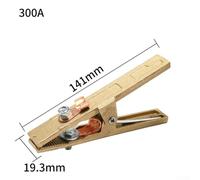 Pumixiy High Conductivity Brass Welding Ground Clamp with Slip Resistant A-Shape Design for 260A 300A 500A Current in Automotive Production and Oil Extraction(300A)
