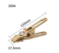 Pumixiy High Conductivity Brass Welding Ground Clamp with Slip Resistant A-Shape Design for 260A 300A 500A Current in Automotive Production and Oil Extraction(260A)
