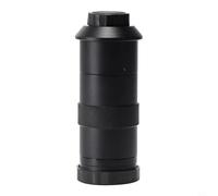 Pumixiy High Resolution C Mount Zoom Lens for Industrial Microscope Camera Compatible, Adjustable Magnification Monocular Lens, Long Working Distance,(8X-130X)