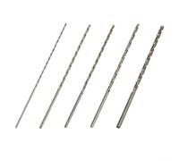 Pumixiy High Speed Steel Wood Drill Bit Set 10Pcs Extra Long 150mm with Multi Size Bits 2-5mm for Woodworking and Industrial Use on Aluminum Plastic