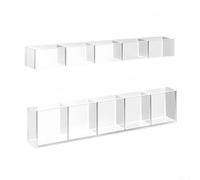 Pumixiy Large Acrylic Straw Holder Dispenser For Cabinet Door Space Saving Kitchen Organiser Transparent Storage Rack For Straws Chopsticks Spoons(5 Grids)