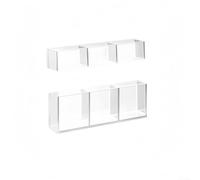 Pumixiy Large Acrylic Straw Holder Dispenser For Cabinet Door Space Saving Kitchen Organiser Transparent Storage Rack For Straws Chopsticks Spoons(3 Grids)