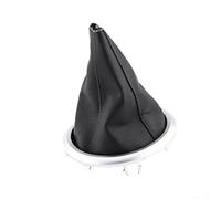 Pumixiy Leather Shift Knob Gearshift Cover for Suzuki Swift 2005-2010 Sx4 2007-2013 Alto 2010 Through 2015 - Manual Transmission Only Black Plus Red Line Options(Black line)