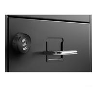 Pumixiy Lockers Alloy 3digit Combination and Lock Zinc Cabinets Drawers Security School for No Screws Required Installation Black(Black)