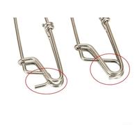 Pumixiy Longline Fishing Accessories Stainless Steel Branch Hanger Snap Swivel Float Line Tuna Clip Open Eye Pin for Various Fishing Applications