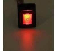 Pumixiy Marine Grade 12V Waterproof On-Off-On Rocker Switch 6-Pin Latching DC Power Toggle Switch for Boat Car LED Light(Red)