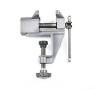 Pumixiy Mini Aluminum Alloy Table Vise Swivel Bench Clamp Workshop Craft Repair Tool, For Jewelry Making Flat Round Objects With Quick Release