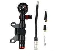 Pumixiy Mini Portable Air Pump for Bicycles with Accurate Pressure Monitoring, Wear-Resistant Aluminum Alloy Body, Dual Nozzle Compatibility for American and(For Bicycle Model)