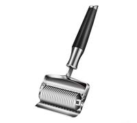 Pumixiy Noodle Cutter Stainless Roller Handle Maker, Multi-Function Pressing Dough Cutter for Noodles, Multi-Purpose Herb Garlic Shallot Cutter (B)
