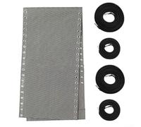 Pumixiy Outdoor Deck Chair Replacement Kit, Beach Chair, with Nylon Fabric Cover, 160 x 43 cm and 4 Elastic Ropes, for Beach Lounge Chair Repair Dark Gray(White gray)