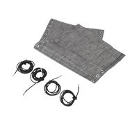 Pumixiy Outdoor Deck Chair Replacement Kit, Beach Chair, with Nylon Fabric Cover, 160 x 43 cm and 4 Elastic Ropes, for Beach Lounge Chair Repair Dark Gray(dark gray)
