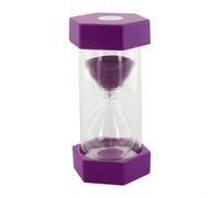 Pumixiy Plastic Hourglass Timer - 5 Minute Sand Timer with Hexagon End, Decorative Sand Clock for Management, Desk, Classroom and Family Activities(Purple 5 Minute)