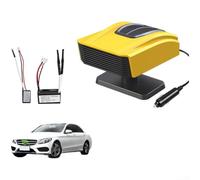 Pumixiy Portable 12V 24V Car Heater With Defroster And Air Purifier, Fast Heating Warmer With Two Fan Speeds And Adjustable 360 Degree Air Outlet For Vehicles(Yellow)