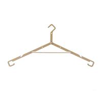 Pumixiy Portable Foldable Clothes Drying Rack for Camping, Durable Iron Coat Hanger with Space-Saving Folded Size, Ideal for Hiking, Travel and Outdoor(Khaki)