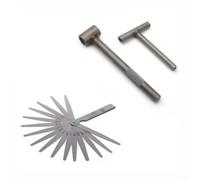 Pumixiy Professional Motorcycle Valve Clearance Tool Kit Including Precision Feeler Gauge Set 0.02-1.00mm and T-Type Wrenches for Engine Maintenance and Repair(B)