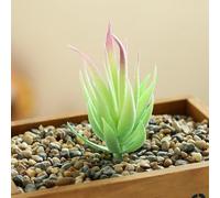 Pumixiy Realistic Artificial Aloe Plant - Simulation Succulent Fake Flower with Pot for Indoor Décor, Green Mini Potted Plants Perfect for Office Desk, Bedroom and(E)