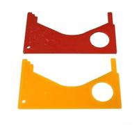 Pumixiy Red Crab Gauge 4 Pack - Multi Species Measuring Tool for Crabs Clams Shrimp Compatible with Dungeness Regulations Fishing Gear Kit