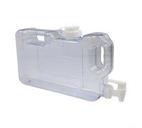 Pumixiy Refrigerator Water Dispenser, With Faucet, Space Saving Plastic Drink Container, For Fridge, 3L to 7.5L Large Capacity Beverage Tank, For Water Juice Milk, Transparent Blue(4L)