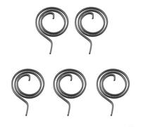 Pumixiy Right Plus Left Hand Handles 5pcs Door Handle Replacement Springs Stainless Steel Coil Torsion Set for Interior Lever Knob Latch Repair Black Round for Design (FMTBMSB)