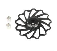 Pumixiy Road For Bike Rear Derailleur Pulley 11/13T Aluminum Alloy For Bicycle Wheel Roller for 7/8/9/10 Speed Compatibility Smooth Ball Bearings(blue 13T)