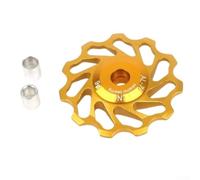 Pumixiy Road For Bike Rear Derailleur Pulley 11/13T Aluminum Alloy For Bicycle Wheel Roller for 7/8/9/10 Speed Compatibility Smooth Ball Bearings(red 13T)