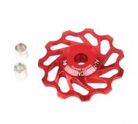 Pumixiy Road For Bike Rear Derailleur Pulley 11/13T Aluminum Alloy For Bicycle Wheel Roller for 7/8/9/10 Speed Compatibility Smooth Ball Bearings(black 13T)