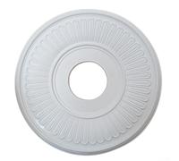 Pumixiy Round Ceiling Medallion for Light Fixtures and Ceiling Fans 33 Cm Outside Diameter 10 Cm Inside Diameter 3 Centimeters Thick Pu Decorative Cover Plate White for Place Having Accessory Set