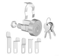 Pumixiy Secure Zinc Alloy Mailbox Lock - Compatible with L-1172C and C9100 Models, Includes Cylinder, 3 Unique Keys, 5 Lock Plates & Fixing Nut - Weather-Resistant