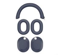Pumixiy Silicone Protective Case Cover Set, For WH-1000XM6 Headphones, With Sweatproof Earpads Headband Shell Replacement, In Black Blue Red White(Blue)