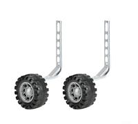 Pumixiy Silver, Pair of Adjustable For Bike Training Wheels for 12-20 Inch Bikes, Compatible with Kids For Bicycle Stabilisers, Carbon Steel and Plastic Construction, Widened 11x5.7cm Wheels