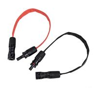 Pumixiy Solar Panel For Ultra-Flat Photovoltaic Extension Cable 42cm Pair, Flexible Silver-Plated Copper PVC Wire for Connecting Inverters and Pas