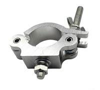 Pumixiy Stage Lighting Pipe Clamps Aluminum Alloy Truss Clamp For 1.57-2.05 Inch Tubes Manual Silver Black Color, Aluminum Alloy Stage Clamps(A)