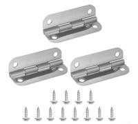 Pumixiy Stainless Steel Cooler Hinges Set - 3 Box Hinges For + 12 Mounting Screws Compatible with For Igloo Rectangular Ice Chests up to 165 QT, 304 Grade, Rustproof &