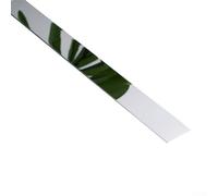 Pumixiy Stainless Steel Decorative For Edge Strip - 5-Meter Flat Metal Trim for Ceilings, Walls and Interior Borders, 25mm Width, Commercial-Grade Building Hardware(SILVER)