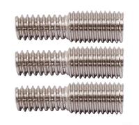 Pumixiy Stainless Steel Double Ended Screws Conversion Bolt Step Bolt Thread Reducer Adapter from 7mm to 6mm for Bicycle Accessories Compatible with 1/4-20(6PCS)