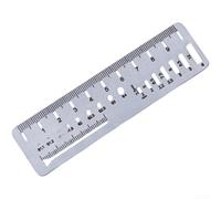 Pumixiy Stainless Steel Surgical Measuring Gauge with 10cm Scale for Orthopedic Kirschner Wires and Drill Bits, Professional Veterinary Instrument for Multi-Size Screw