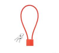 Pumixiy Steel Cable Wire Rope Padlock Antitheft Elite Strength Security Lock with Alloy Core for Indoor Cabinets Outdoor Fences Gym Equipment Plus School(Orange)