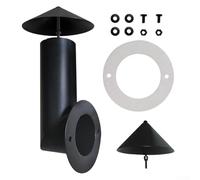 Pumixiy Steel Smoke Stack Replacement Kit for Traeger, For Camp Chef & Other Pellet Grills - Includes Chimney Flue Pipe, Cap, Gasket, Screws, Wash