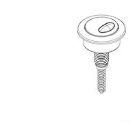 Pumixiy Toilet Push Button Dual Flush for Siamp For Optima 49 Valve Compatible with Twyford Vitra Close Coupled Cisterns 48mm Diameter Silver ABS