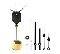 Pumixiy Wall Clock Quartz Pendulum Movement Mechanism Kit for DIY Clock Making and Repair with Black and Red Movement Options(Red)