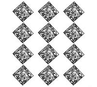 Pumixiy White Hollow Room Divider Screen Set of 12, Plastic Hanging Panels with Carved Design for Space Division, Air Flow Decor and Wall Partition(black)