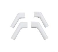 Pumixiy White RV Gutter Extension 4PCS Long Version Rainwater Diverter Spout for RV Camper Left and Right Side Plastic Roof Water Drain Spouts