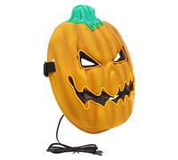 Pumkin Mask with 3 Lighting Modes LED Luminous Novelty Scary Party Pumpkin Head Mask for Halloween Costume, Safe and Harmless