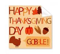 Pumkin Thanksgiving Day Turkey Pattern Glasses Cloth Cleaning Cloth Gift Phone Screen Cleaner 5pcs