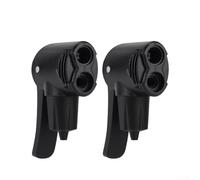 Pump adapter valve for bicycle tires doublehead design allows switching between and valves with multiple replacement nozzles (2pcs)