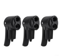 Pump adapter valve for bicycle tires doublehead design allows switching between and valves with multiple replacement nozzles (3pcs)