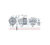 Nissens Cabin Fan Blower Motor 87075 for eg. AUDI A4 B8 (2008) A4 2.7 TDI etc
