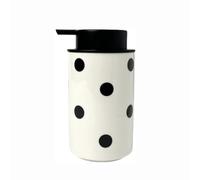 Pump Bottle Dispenser,Ceramic Soap Dispenser Polka Dots Liquid Modern Simple Lotion Nordic Style Farmhouse Artistic Home Decor(Polka Dots)