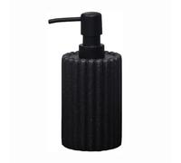 Pump Bottle Dispenser,Ceramic Soap Dispenser Vertical Flower Cylindrical Liquid Modern Simple Lotion Nordic Kitchen Counter-top Bathroom Decorative(Nero)
