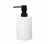 Pump Bottle Dispenser,Ceramic Soap Dispenser Vertical Flower Cylindrical Liquid Modern Simple Lotion Nordic Kitchen Counter-top Bathroom Decorative(Wei)